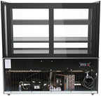 Refrigerated Bakery Display Case for Cakes, Pies, and Pastries, 48” Stainless Steel Frame, Curved Glass Front, alternate view