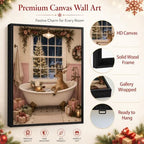 Reindeer in Bathtub Framed Christmas Wall Art, Christmas Bathroom Decor, alternate view 5