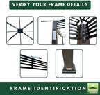 Reinforced Replacement Canopy Top Cover Compatible with Crestfield 11X13 (Models A101017510, A101017511, alternate view 6