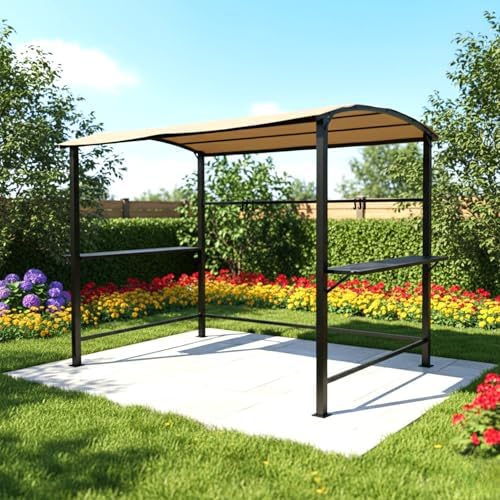 Reinforced Replacement Canopy Top Cover Compatible with The Ca-Gz-N01/N02/N03/N09 Cobana 8' x 4.6' Grill Gazebo, alternate