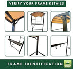 Reinforced Replacement Canopy Top Cover Compatible with The Ca-Gz-N01/N02/N03/N09 Cobana 8' x 4.6' Grill Gazebo, alternate