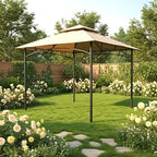 Reinforced Replacement Canopy Top Cover Compatible with The GHG-0909DP-NT, GHG-0808DP-beige ABCCANOPY 8' x 8', alternate view