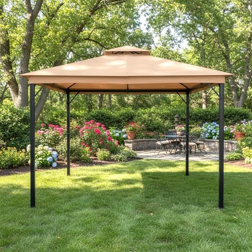 Reinforced Replacement Canopy Top Cover Compatible with The HD-GAZ2137, GAZ213 Laurel Canyon 10' x 10' Gazebo, alternate view