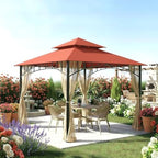 Reinforced Replacement Canopy Top Cover Compatible with The L-GZ136PST and L-GZ136PST-2 Madaga 10' x 10' Gazebo, alternate