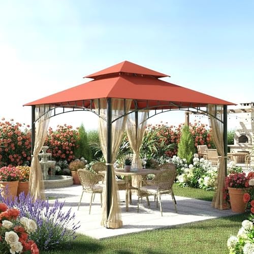 Reinforced Replacement Canopy Top Cover Compatible with The L-GZ136PST and L-GZ136PST-2 Madaga 10' x 10' Gazebo, alternate