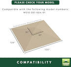 Reinforced Replacement Canopy Top Cover Compatible with The MS10-301-004-01 Mainstays 2020 Easy Assembly 10' x, alternate