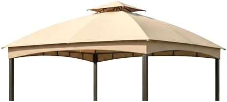 Reinforced Replacement Canopy Top Cover Compatible with The TPGAZ2303D TPGAZ2403-A-C 10' x 12' Gazebo - Classic