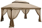 Reinforced RipLock 350 Replacement Canopy Top and Netting Set Compatible with Garden Oasis 12' x 16' Gazebo