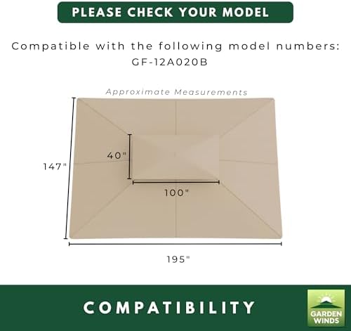 Reinforced RipLock 350 Replacement Canopy Top and Netting Set Compatible with Garden Oasis 12' x 16' Gazebo, alternate view 3