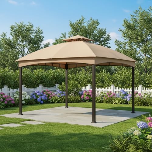 Reinforced RipLock 350 Replacement Canopy Top Cover Compatible with 10' x 12' Gazebo Models TPGAZ2303D, alternate view 2