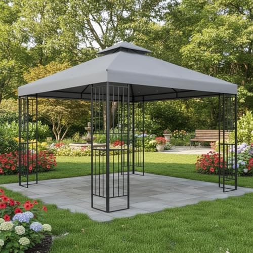 Reinforced RipLock 350 Replacement Canopy Top Cover Compatible with Easy Assembly 10' X 10' Gazebo Model, alternate view 2