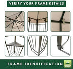 Reinforced RipLock 350 Replacement Canopy Top Cover Compatible with Easy Assembly 10' X 10' Gazebo Model, alternate view 6