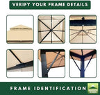 Reinforced RipLock 350 Replacement Canopy Top Cover Compatible with Laurel Canyon 10' x 10' Gazebo Models, alternate view 6