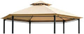 Reinforced RipLock 350 Replacement Canopy Top Cover Compatible with Outsunny Hexagon 12' x 12' Gazebo Model