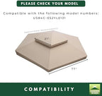 Reinforced RipLock 350 Replacement Canopy Top Cover Compatible with Outsunny Hexagon 12' x 12' Gazebo Model, alternate view 3