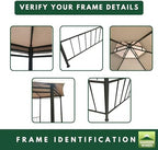 Reinforced RipLock 350 Replacement Canopy Top Cover Compatible with Outsunny Hexagon 12' x 12' Gazebo Model, alternate view 6