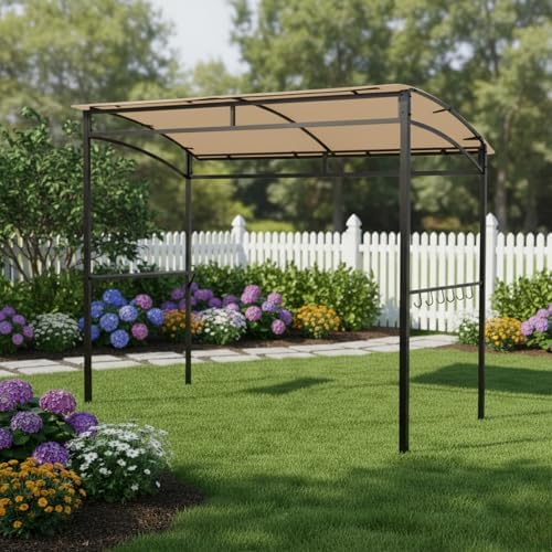 Reinforced RipLock 350 Replacement Canopy Top Cover Compatible with Tangkula 7' Grill Gazebo Models AM3278HM, alternate view