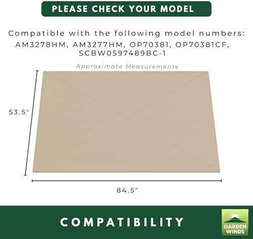 Reinforced RipLock 350 Replacement Canopy Top Cover Compatible with Tangkula 7' Grill Gazebo Models AM3278HM, alternate view