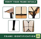 Reinforced RipLock 350 Replacement Canopy Top Cover Compatible with the Aoxun 10’ X 12’ Gazebo Models, alternate view 4