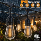 Remote Control Outdoor String Lights Waterproof, 100FT LED Outside Lights with Shatterproof Bulbs, Dimmable, alternate view 3