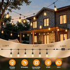 Remote Control Outdoor String Lights Waterproof, 100FT LED Outside Lights with Shatterproof Bulbs, Dimmable, alternate view 7