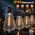 Remote Control Outdoor String Lights Waterproof, 50FT LED Outside Lights with Shatterproof Bulbs, Dimmable, alternate view 3