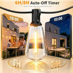 Remote Control Outdoor String Lights Waterproof, 50FT LED Outside Lights with Shatterproof Bulbs, Dimmable, alternate view 6