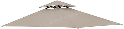 Replacement Canopy Top CAN ONLY FIT for model #L-GG001PST-F 8' X 5' Brown Double Tiered Canopy Grill BBQ Gazebo, alternate