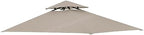 Replacement Canopy Top CAN ONLY FIT for model #L-GG001PST-F 8' X 5' Brown Double Tiered Canopy Grill BBQ Gazebo, alternate