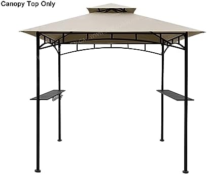 Replacement Canopy Top CAN ONLY FIT for model #L-GG001PST-F 8' X 5' Brown Double Tiered Canopy Grill BBQ Gazebo, alternate