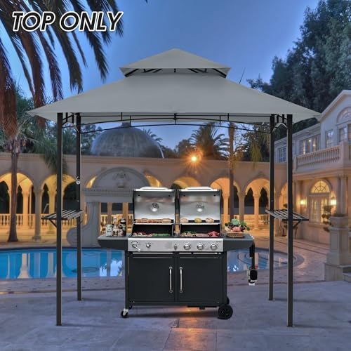 Replacement Canopy top for Grill Gazebo L-GG001PST-F, Gray in Gray, alternate view 2