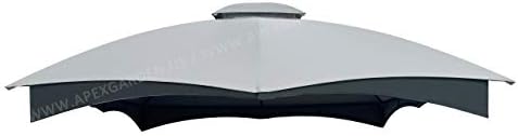 Replacement Canopy Top for Lowe's Allen Roth 10X12 Gazebo #GF-12S004B-1 (Grey) in Grey