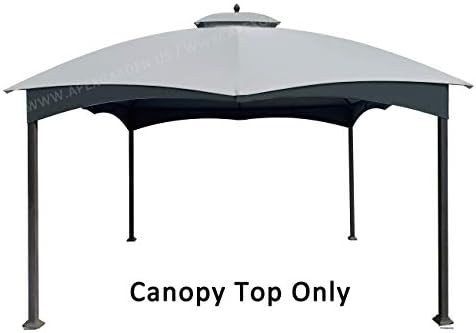 Replacement Canopy Top for Lowe's Allen Roth 10X12 Gazebo #GF-12S004B-1 (Grey) in Grey, alternate view 3