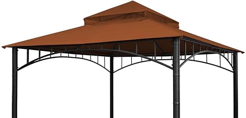 Replacement Cover Compatible with Target Madaga 10x10 Gazebo Model L-GZ136PST and Havana Gazebo, (Rust Red)