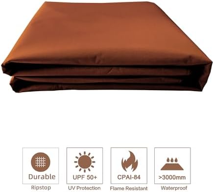 Replacement Cover Compatible with Target Madaga 10x10 Gazebo Model L-GZ136PST and Havana Gazebo, (Rust Red), alternate view 7