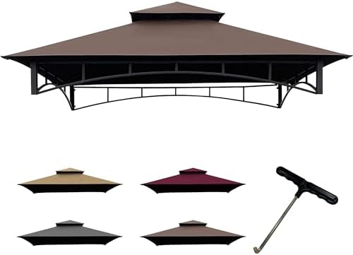 Replacement Gill Gazebo BBQ Canopy Top for Model #L-GG001PST-F,8x5 Gazebo Grill Canopy BBQ Gazebos Top