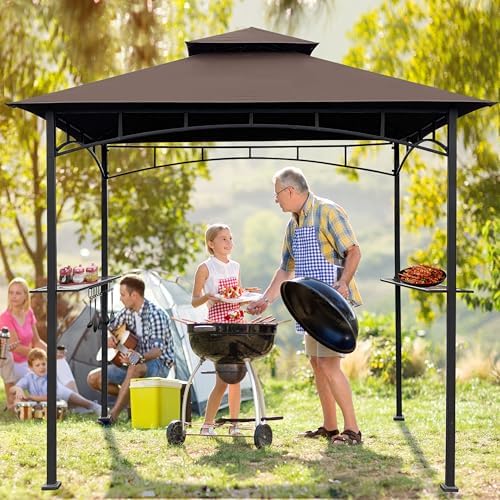 Replacement Gill Gazebo BBQ Canopy Top for Model #L-GG001PST-F,8x5 Gazebo Grill Canopy BBQ Gazebos Top, alternate view 2