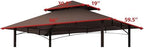 Replacement Gill Gazebo BBQ Canopy Top for Model #L-GG001PST-F,8x5 Gazebo Grill Canopy BBQ Gazebos Top, alternate view 3