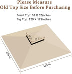 Replacement roof Compatible with Target Madaga Gazebo 10x10 Model L-GZ136PST (Light Beige) in Light Beige, alternate view 3