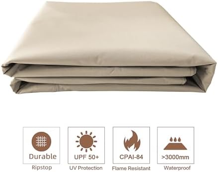 Replacement roof Compatible with Target Madaga Gazebo 10x10 Model L-GZ136PST (Light Beige) in Light Beige, alternate view 7