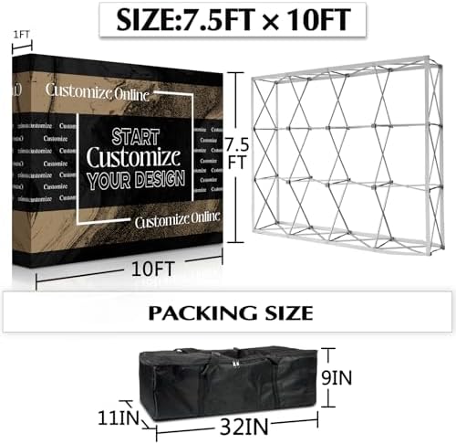 Replacement Tension Fabric Banner for Pop Up Display 10×7.5 FT in 10×7.5 FT, alternate view 3