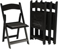 Resin Folding Chairs, Padded Seat, 800 lb, Black, 500 Pack in Black