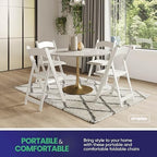 Resin Folding Chairs, Padded Seat, 800 lb, White, 100 Pack in White, alternate view 5