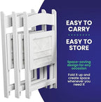 Resin Folding Chairs, Padded Seat, 800 lb, White, 500 Pack in White, alternate view 6