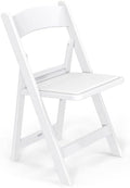 Resin Folding Chairs with Cushion, Foldable Plastic Chair with Comfortable Padded Seats, Perfect for Event Party