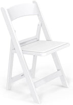 Resin Folding Chairs with Cushion, Foldable Plastic Chair with Comfortable Padded Seats, Perfect for Event Party