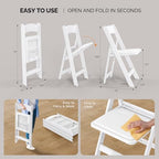 Resin Folding Chairs with Cushion, Foldable Plastic Chair with Comfortable Padded Seats, Perfect for Event Party, alternate