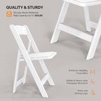 Resin Folding Chairs with Cushion, Foldable Plastic Chair with Comfortable Padded Seats, Perfect for Event Party, alternate