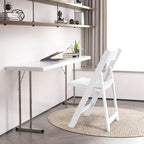 Resin Folding Chairs with Cushion, Foldable Plastic Chair with Comfortable Padded Seats, Perfect for Event Party, alternate