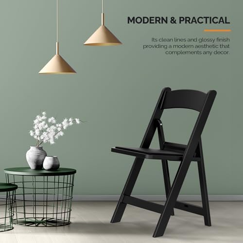 Resin Folding Chairs with Cushion, Foldable Plastic Chair with Comfortable Padded Seats, Perfect for Event Party, alternate